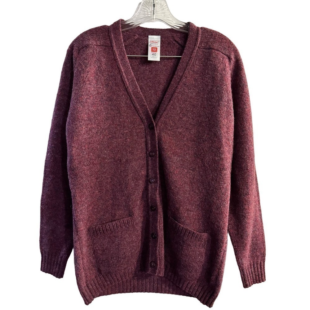 Vintage St. Michael Pure New Wool Women’s Cardigan